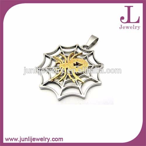 Junli Jewelry Two Tone Stainless Steel Spider Necklace