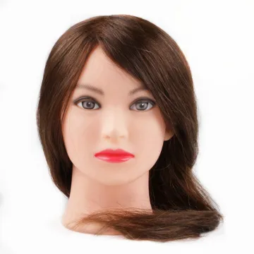 XUCHANG HARMONY 12 16 18 22 26inch training doll head 100% human hair dummy barber practice hairdressing mannequin training head
