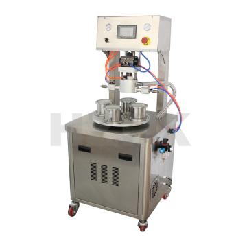 HZPK 4 Heads Food Glass Jar Comping Machine