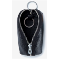 Black Top Layer Cowhide Mini Coin Wallet