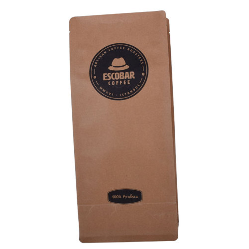 Biodegradable Compostable Pla Kraft Paper Flat Bottom Pouch