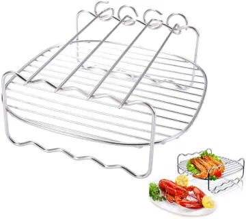 Rustproof Double Layer 304 Stainless Steel Skewer Rack