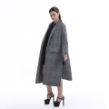 Fashion striped cashmere overcoat