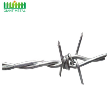 Hot dipped galvanized reverse twist barbed wire fence