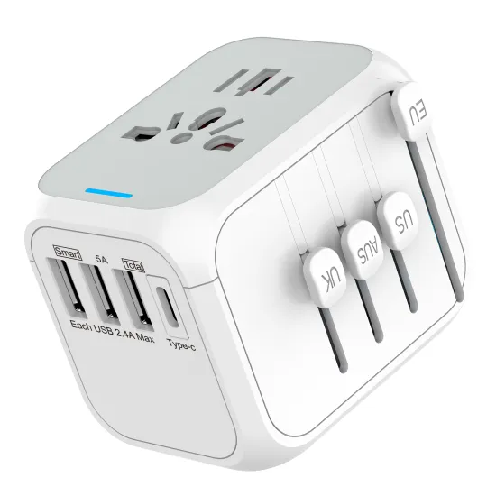 Multi Plug Universal Travel Adapter with USB and PD Wall Power for 1500W Devices