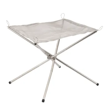 Portable Camping Fire Pit Stainless Steel Patio Outdoor Campfire  Heater Firepit Fireplace Backyard Garden BBQ