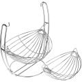 2tier Silver Metal Double Hammock Fruit Cestos