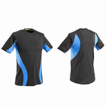 Men's sportswear, split custom O-neck T-shirt