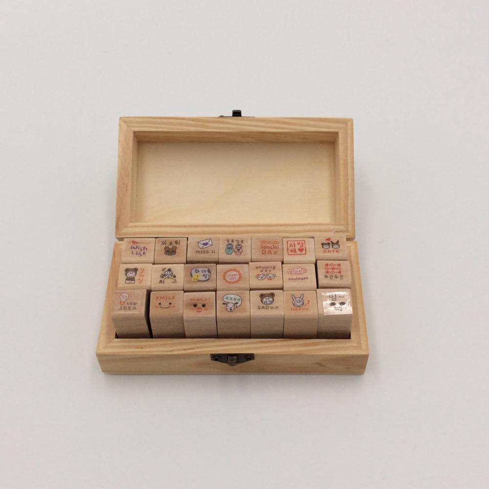designed wooden stamp handles