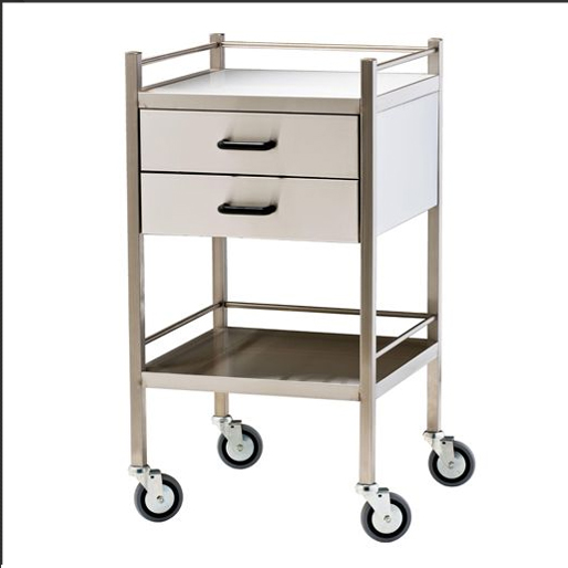 Stainless steel hospital medicine trolley