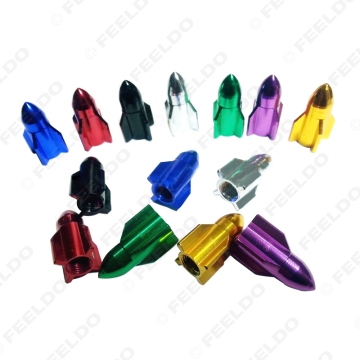 4PCS/Set Missile-Style Aluminum Valve Caps for Car Tire Decoration