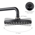 Set faucet shower hujan hitam matte modern