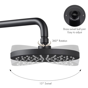 Ensemble de robinet de douche de pluie noire moderne