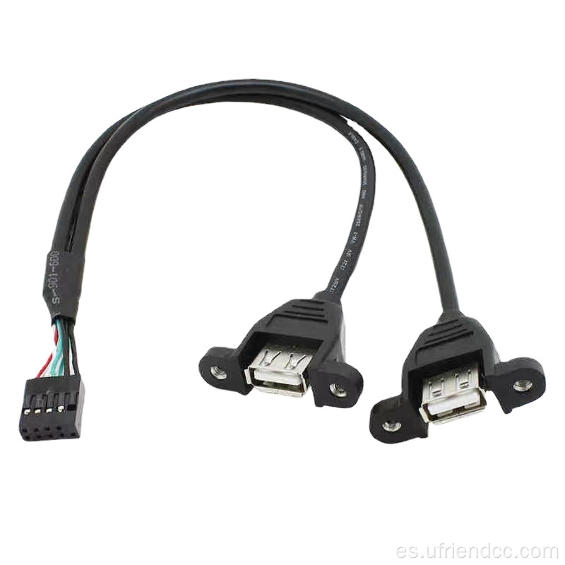 Ph2.0 Cable de cable de placa base Doble USB-A