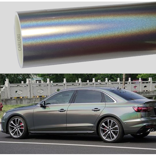 Gloss Rainbow Laser Silver Wrap ვინილის