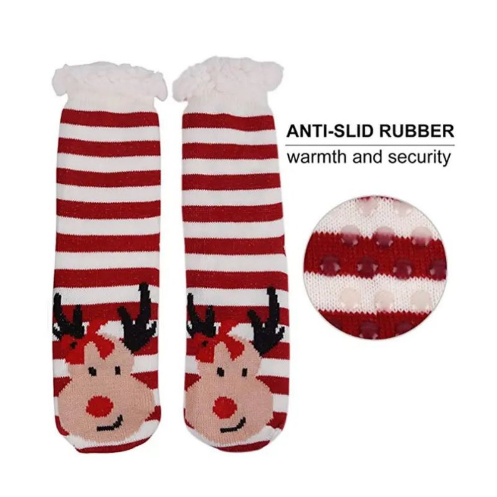 Women sweater Warm Plush Fleece Lining slipper socks