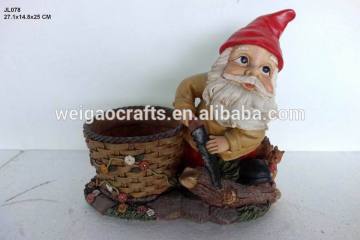 garden ornaments funny gnome pot plants resin statues