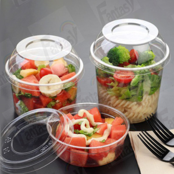 Plastic Food Containers Vegetables Fruit Salad Bowl