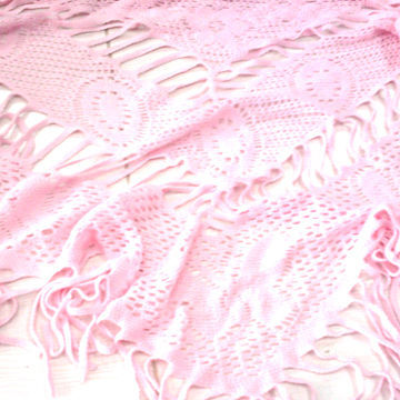 Knitted Shawls, Made of 100% Acrylic, Fashionable Design