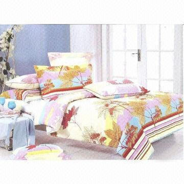 4-piece high-end luxury cotton sateen bedding set, long stapled cotton