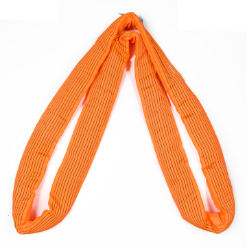 10 Ton 8M Or OEM Length 4 Ply Soft 8T Round Lifting Belt Sling Orange Color Safety Factor 8:1 7:1 Type