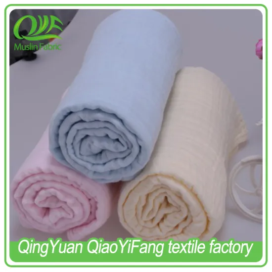 2016 100% cotton muslin baby blanket