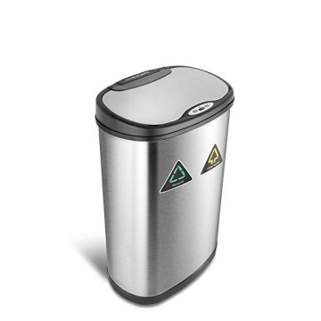 42L / 50L Hot Sale Edelstahl Mülleimer Touchless Klassifizierung Recycling-Mülleimer