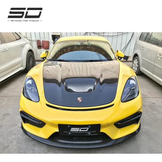 Carbon Fiber + FRP Front Bumper for Porsche Cayman Boxster 718