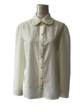 Women's long sleeve frill shirt with Ruffle collar