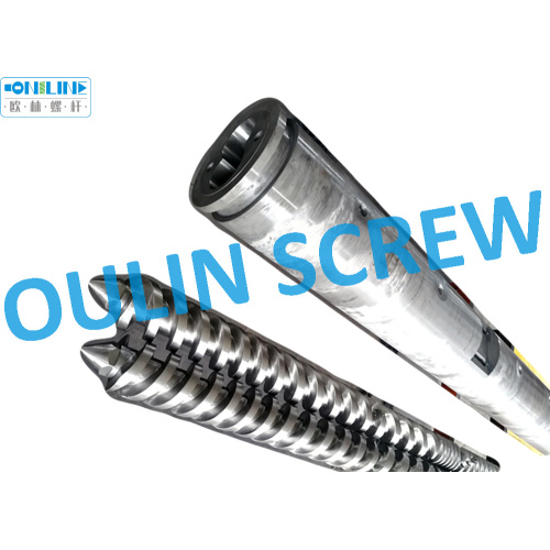 100mm Twin Parallel Screw and Barrel for PVC Compounding
