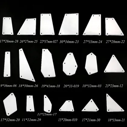 QIAO Acrylic Mirror Rhinestones Hot Fix Crystal Strass Stones for Dress Needlework