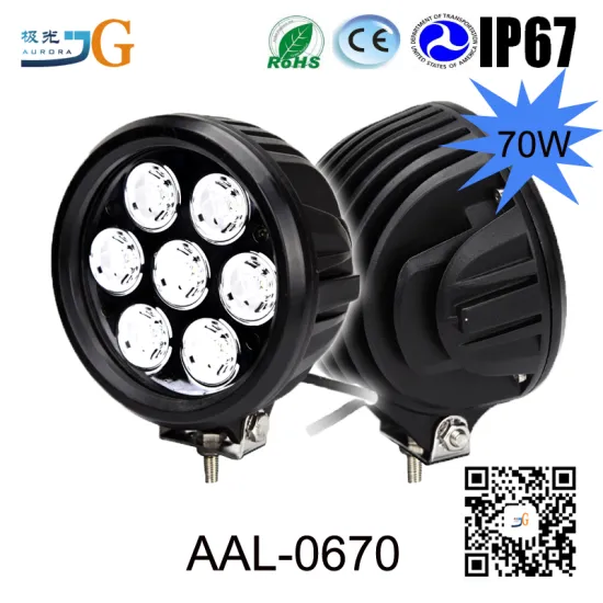 6" 70W Led Work Light 12 Volt Dc Led Light For Car Led Lighting Wholesale