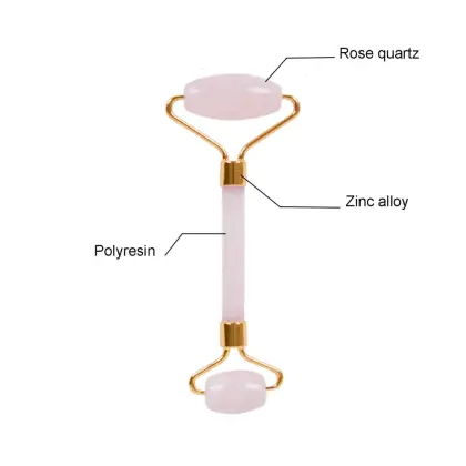 Rose Quartz Jade Roller Set Massage Tool