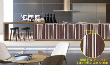 2014 brand-new 4*8 embossing melamine board for kitchen cabinet