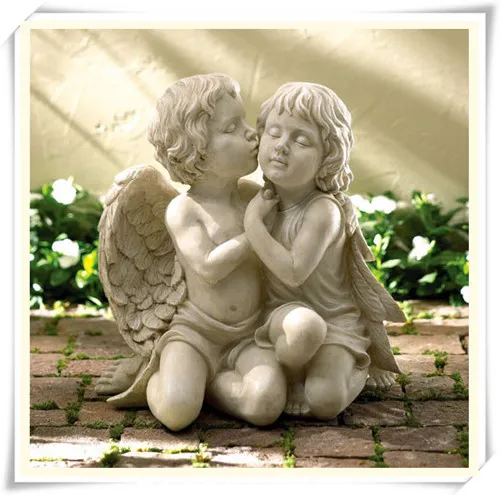 Large Garden Sculpture Stone Angle Statue