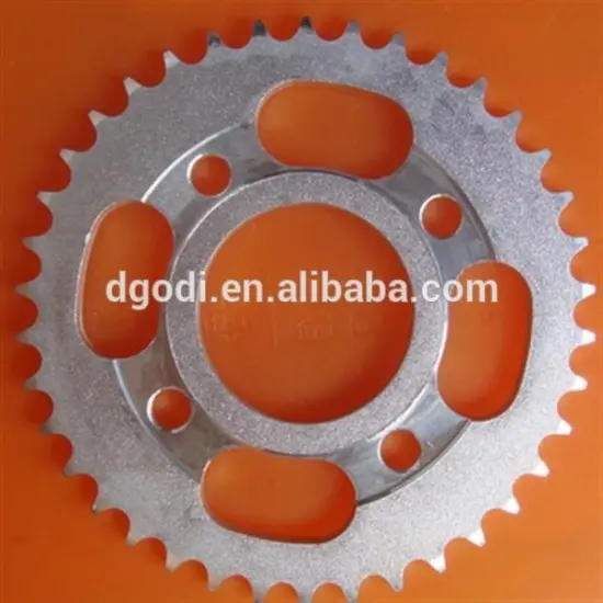 steel motorcycle chain sprocket as guangzhou motorcycle spares