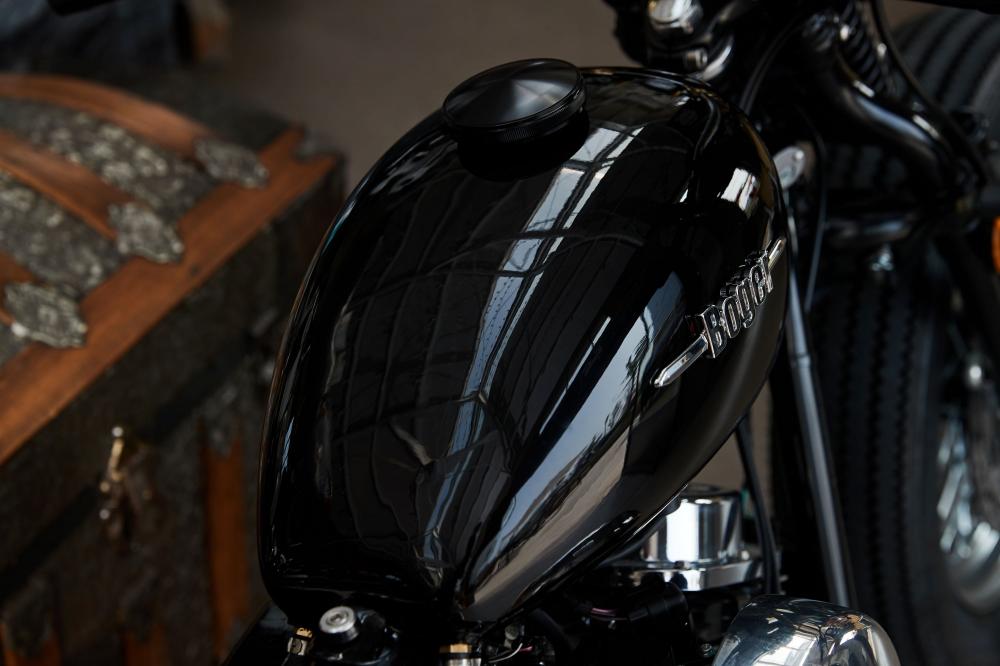 vintage bobber style motorbike