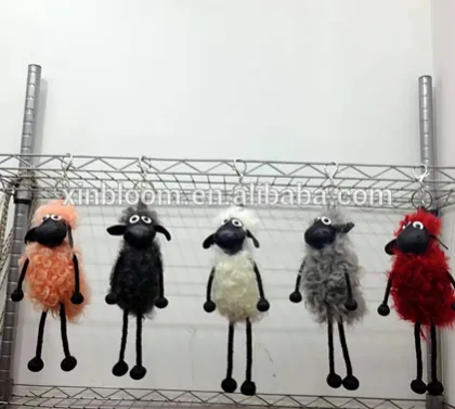 shaun the sheep doll plush bag key-chain ring small hanging pendant fao bag and car