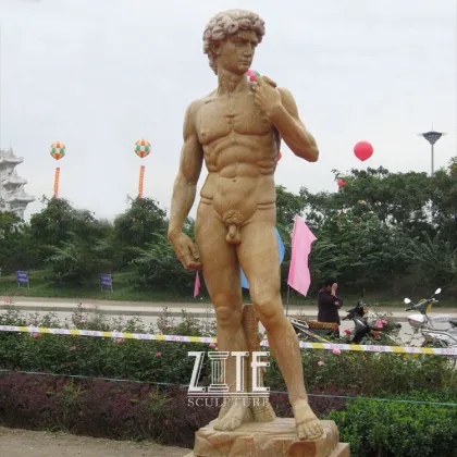 Life size figure art decoration stone sculpture marble michelangelo's david statue