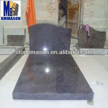 Mass blue cemetery headstone or tombstone
