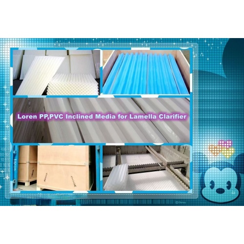 PP PVC eğimli Lamella Paketleme Tüpü Yerleşimciler