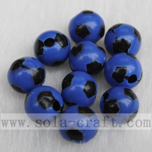 Lovely Football Double Color Mixed Loose Beads