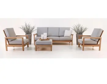 Burmese Teak Wood Patio Sofa Set with Nice Design