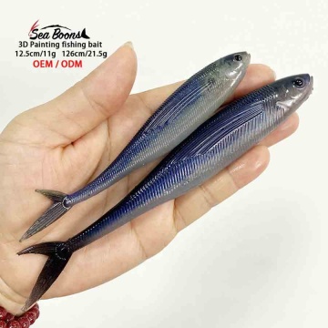Sea Fishing 3D Soft Bionic Bait TPE Lure - 12.5cm, 16cm, 11g, 21.5g