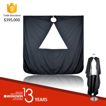 Salon cape with phone viewing window