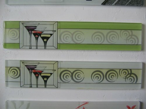 strip glass border tiles for kitchen/bathroom wall edge border listello