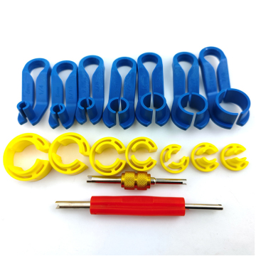 16-Piece Car AC Fuel Line Disconnect Tool Set with Valve Core Remover Kit
