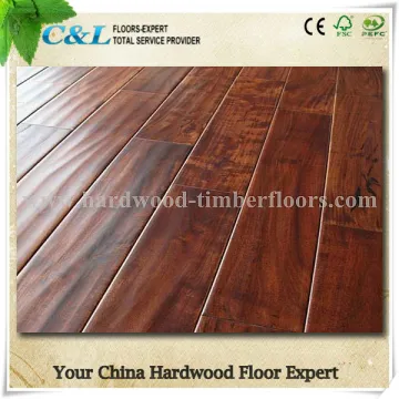 UV lacquered hot selling acacia distressed wood flooring