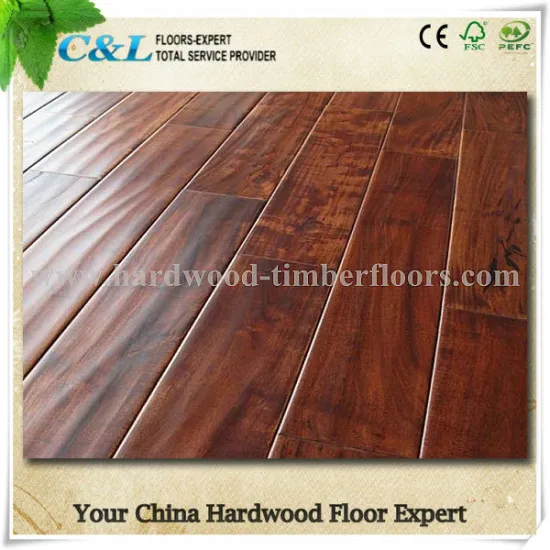 UV lacquered hot selling acacia distressed wood flooring