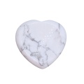 Howlite Handmade Craved 40MM Love Heart Thumb Worry Stone for Anxiety Stress Relief Meditation